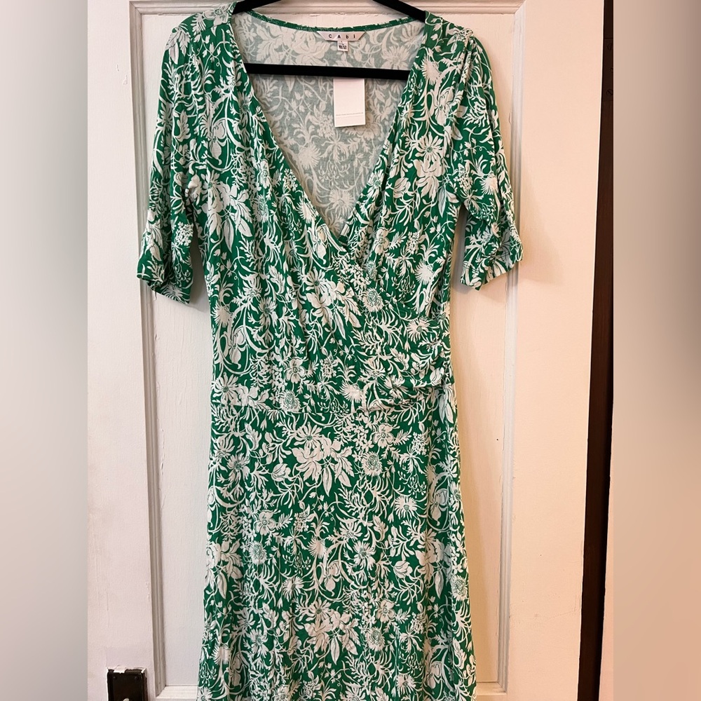 NWT Green Floral Cabi Dress